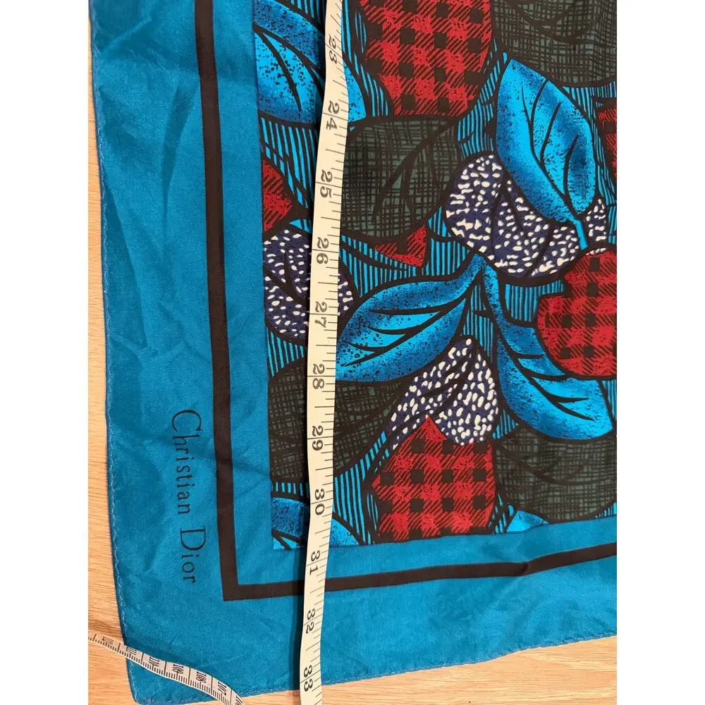 Vintage Christian Dior 100% Silk Scarf 35
